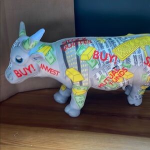 Cow Parade Wall Street Finance Plush - RARE